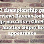 AFC championship game preview: Ravens look to change narrative; Chiefs aim for another Super Bowl appearance