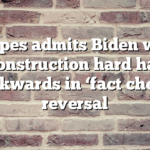 Snopes admits Biden wore construction hard hat backwards in ‘fact check’ reversal