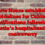 White House establishes guidelines for Cabinet notifications following Austin’s hospitalization controversy
