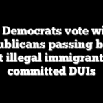 59 Democrats vote with Republicans passing bill to deport illegal immigrants who committed DUIs