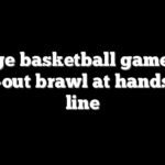 College basketball game ends in all-out brawl at handshake line