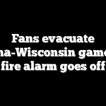 Fans evacuate Indiana-Wisconsin game after fire alarm goes off