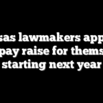 Kansas lawmakers approve 93% pay raise for themselves starting next year
