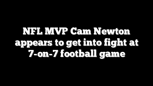 NFL MVP Cam Newton appears to get into fight at 7-on-7 football game