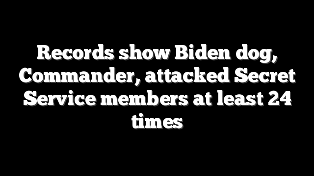 Records show Biden dog, Commander, attacked Secret Service members at least 24 times