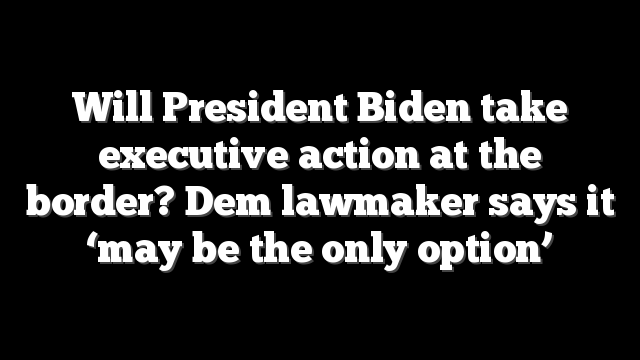Will President Biden take executive action at the border? Dem lawmaker says it ‘may be the only option’