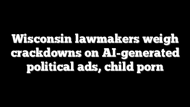 Wisconsin lawmakers weigh crackdowns on AI-generated political ads, child porn