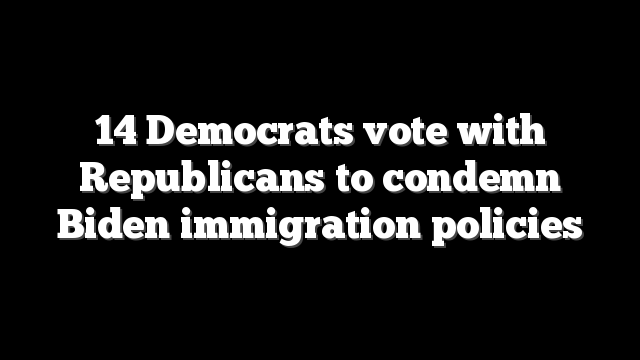 14 Democrats vote with Republicans to condemn Biden immigration policies
