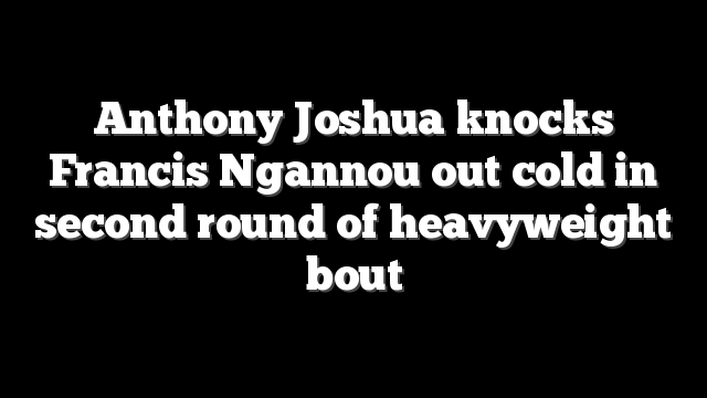 Anthony Joshua knocks Francis Ngannou out cold in second round of heavyweight bout