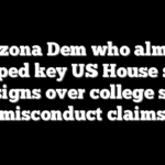 Arizona Dem who almost flipped key US House seat resigns over college sex misconduct claims