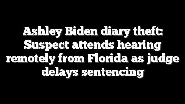 Ashley Biden diary theft: Suspect attends hearing remotely from Florida as judge delays sentencing