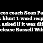 Broncos coach Sean Payton gives blunt 1-word response when asked if it was difficult to release Russell Wilson
