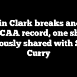 Caitlin Clark breaks another NCAA record, one she previously shared with Steph Curry