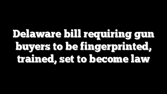 Delaware bill requiring gun buyers to be fingerprinted, trained, set to become law