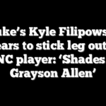 Duke’s Kyle Filipowski appears to stick leg out, trip UNC player: ‘Shades of Grayson Allen’