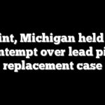 Flint, Michigan held in contempt over lead pipe replacement case