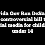 Florida Gov Ron DeSantis signs controversial bill to ban social media for children under 14