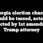 Georgia election charges should be tossed, acts are protected by 1st amendment: Trump attorney