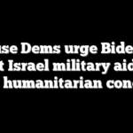 House Dems urge Biden to target Israel military aid over Gaza humanitarian concerns