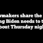 Lawmakers share the one thing Biden needs to talk about Thursday night