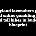 Maryland lawmakers push legal online gambling, tax and toll hikes in budget blueprint