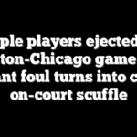 Multiple players ejected from Houston-Chicago game after flagrant foul turns into chippy on-court scuffle