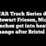 NASCAR Truck Series drivers Stewart Friesen, Nick Sanchez get into heated exchange after Bristol race