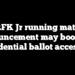 RFK Jr running mate announcement may boost his presidential ballot access bid