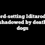 Record-setting Iditarod win overshadowed by death of 3 dogs