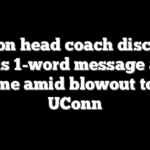 Stetson head coach discusses his 1-word message at halftime amid blowout to No. 1 UConn