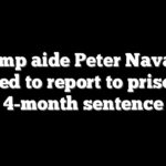 Trump aide Peter Navarro ordered to report to prison for 4-month sentence