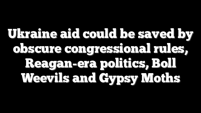 Ukraine aid could be saved by obscure congressional rules, Reagan-era politics, Boll Weevils and Gypsy Moths