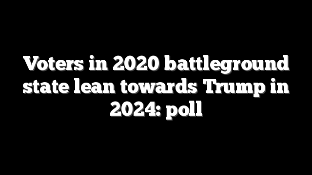 Voters in 2020 battleground state lean towards Trump in 2024: poll