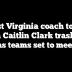 West Virginia coach tones down Caitlin Clark trash talk as teams set to meet