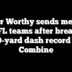 Xavier Worthy sends message to NFL teams after breaking 40-yard dash record at Combine