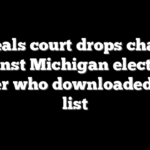Appeals court drops charges against Michigan elections worker who downloaded voter list