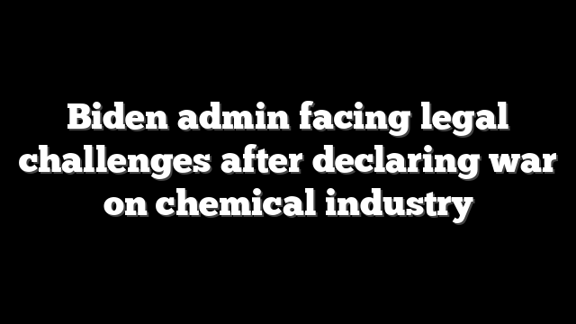 Biden admin facing legal challenges after declaring war on chemical industry