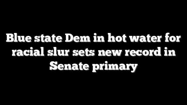 Blue state Dem in hot water for racial slur sets new record in Senate primary
