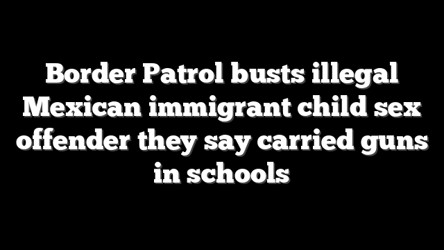 Border Patrol busts illegal Mexican immigrant child sex offender they say carried guns in schools