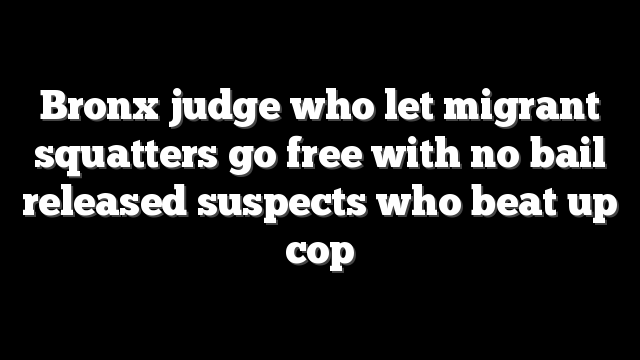 Bronx judge who let migrant squatters go free with no bail released suspects who beat up cop