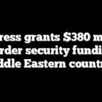 Congress grants $380 million in border security funding to Middle Eastern countries