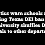 Critics warn schools are skirting Texas DEI ban after university shuffles DEI officials to other departments