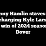 Denny Hamlin staves off hard-charging Kyle Larson for 3rd win of 2024 season at Dover