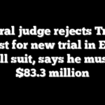 Federal judge rejects Trump request for new trial in E. Jean Carroll suit, says he must pay $83.3 million