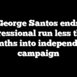 George Santos ends congressional run less than 2 months into independent campaign