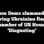 House Dems slammed for waving Ukrainian flag in chamber of US House: ‘Disgusting’