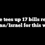 House tees up 17 bills related to Iran/Israel for this week