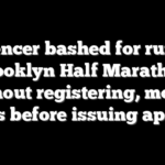 Influencer bashed for running Brooklyn Half Marathon without registering, mocks critics before issuing apology