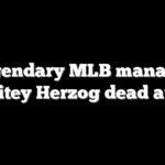 Legendary MLB manager Whitey Herzog dead at 92