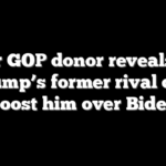 Major GOP donor reveals how Trump’s former rival can boost him over Biden